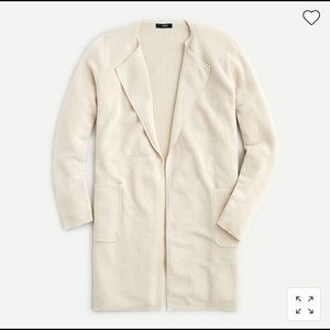 Jcrew Juliette collarless sweater-blazer in linen blend size small